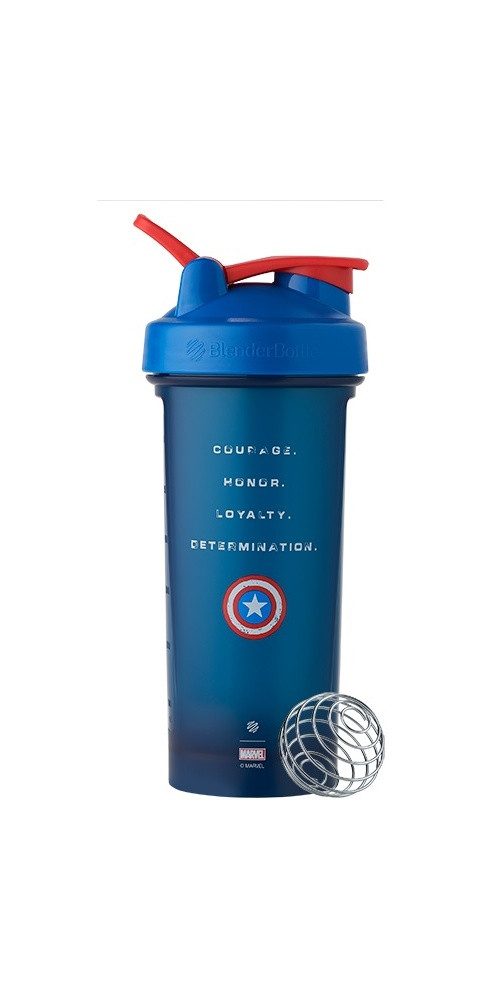 BlenderBottle Trinkflasche Classic Loop Pro Marvel Captain America 820ml blau