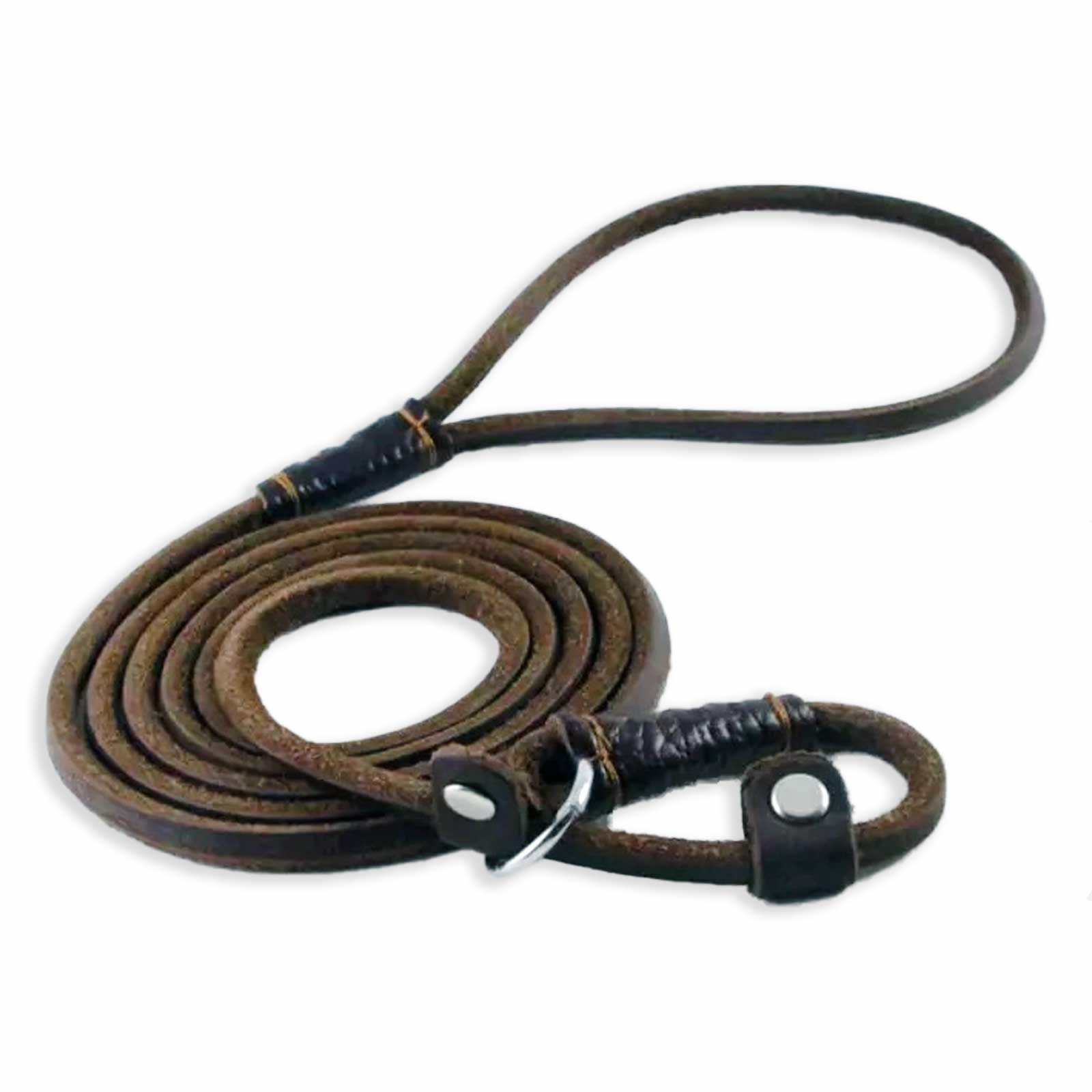 Monkimau Hunde-Halsband Hundeleine Retrieverleine aus Leder