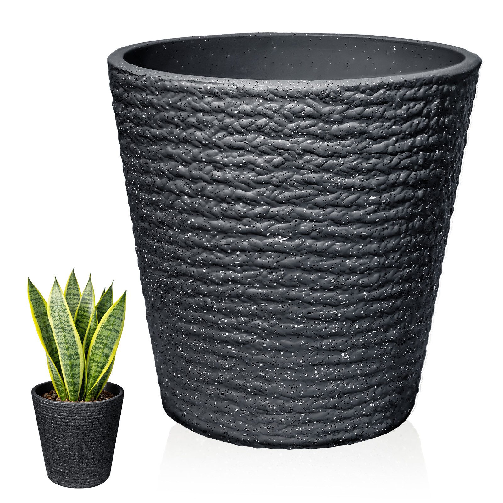 M&W DAS DESIGN Pflanzkübel Blumentopf Übertopf Pflanzentopf Pflanztopf dick 19Øx20H (1 St)
