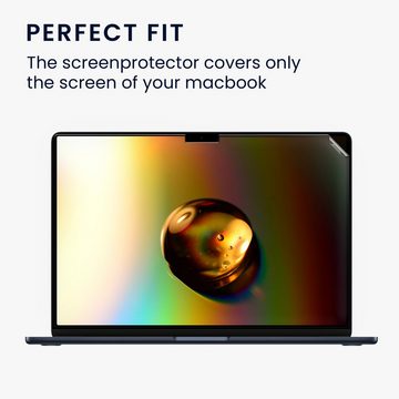 kwmobile Schutzfolie Folie matt für Apple Macbook Air 15 2023 M2 (A2941), (1-St), Laptop Schutzfolie Displayschutz Anti-Fingerabdruck entspiegelt