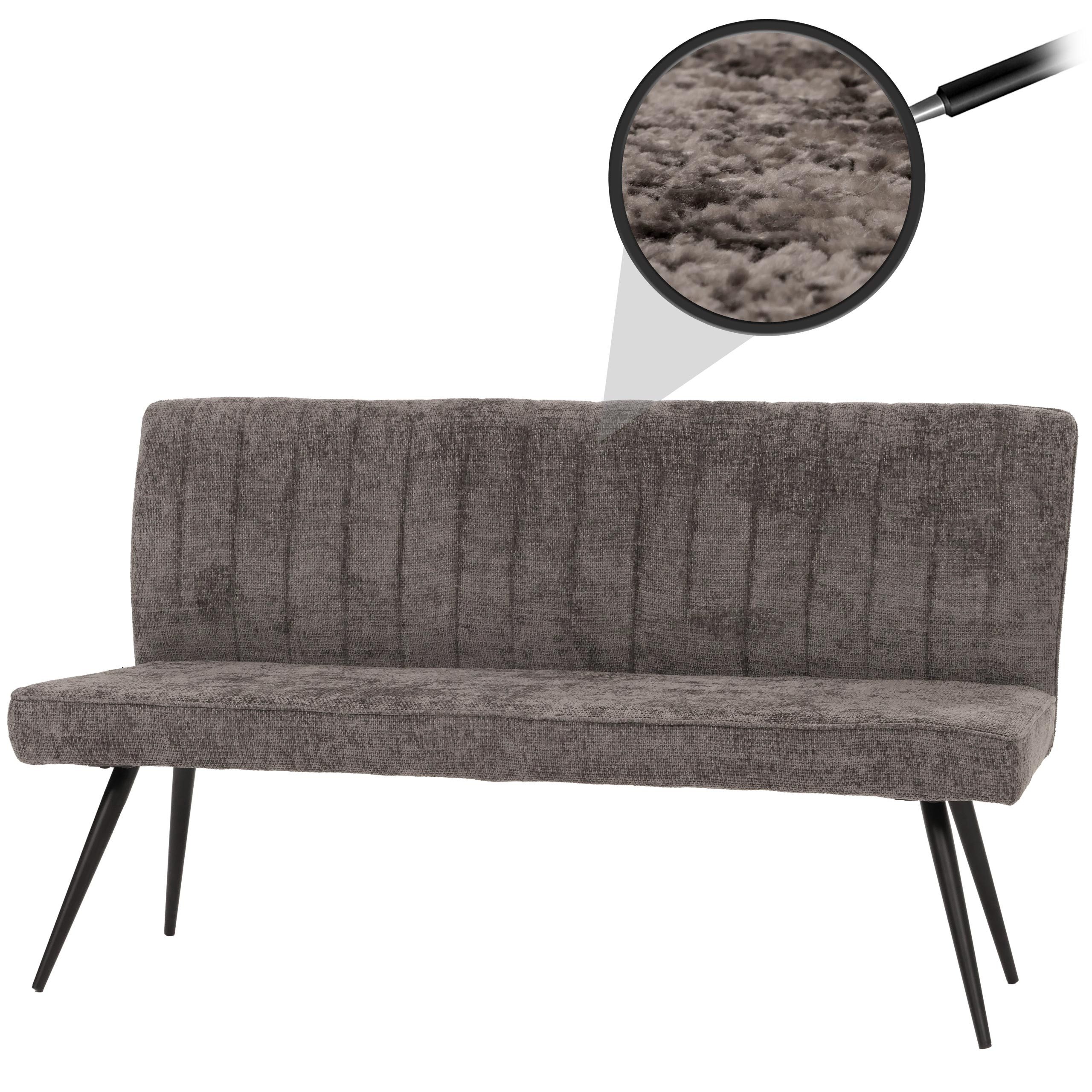 MCW Sitzbank MCW-K16-C, Moderner Chenille Stoffbezug