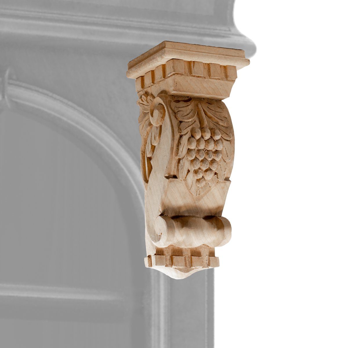 Antikas Möbelbeschlag Ornament,Schrankdeko, Dekoration, Holz, beige, H31,0xB13,5cm