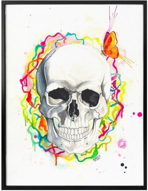 Wall-Art Poster Skull, Schriftzug (1 St), Poster ohne Bilderrahmen
