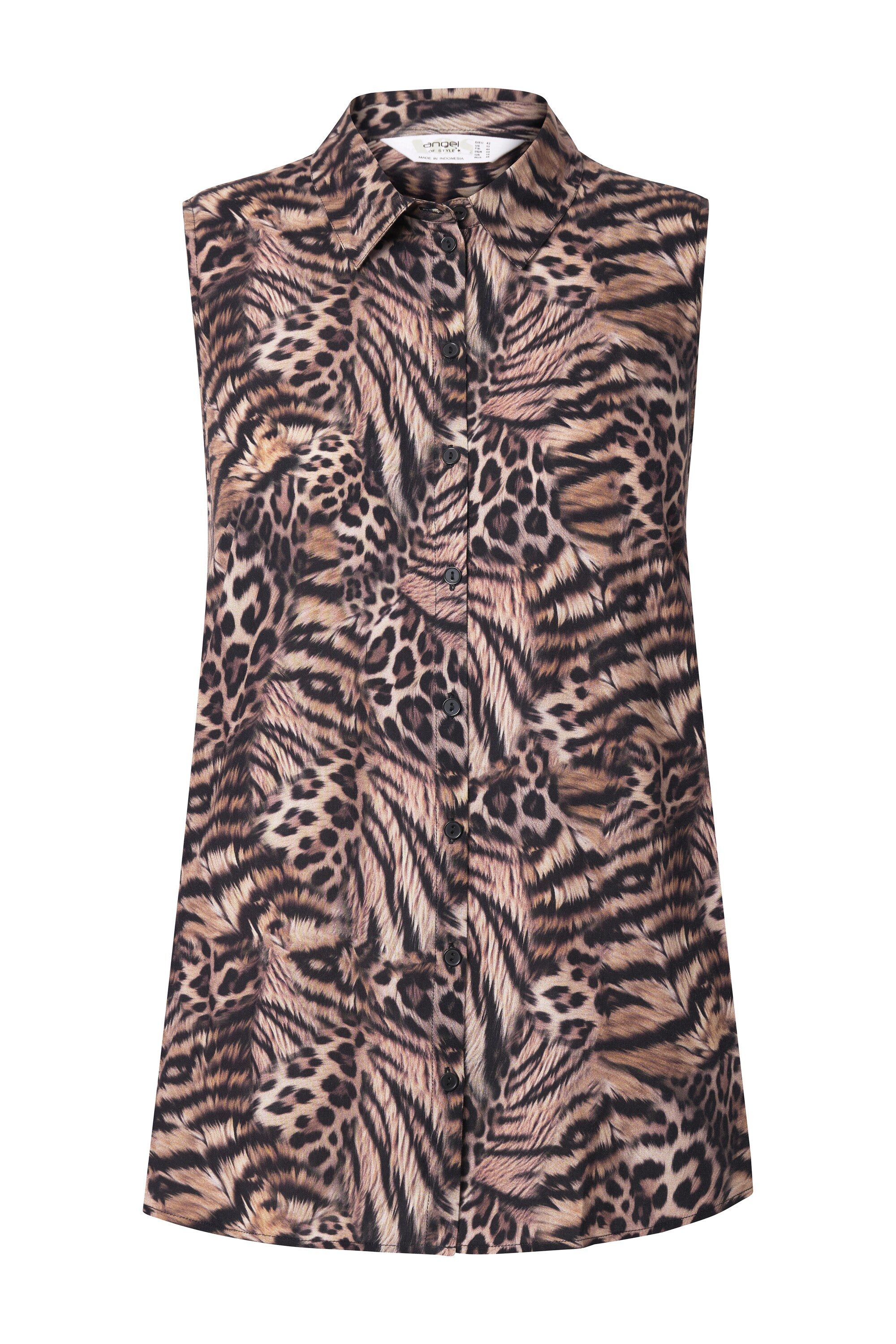 Angel of Style Spitzenbluse Bluse ärmellose A-Linie Animalmuster günstig online kaufen