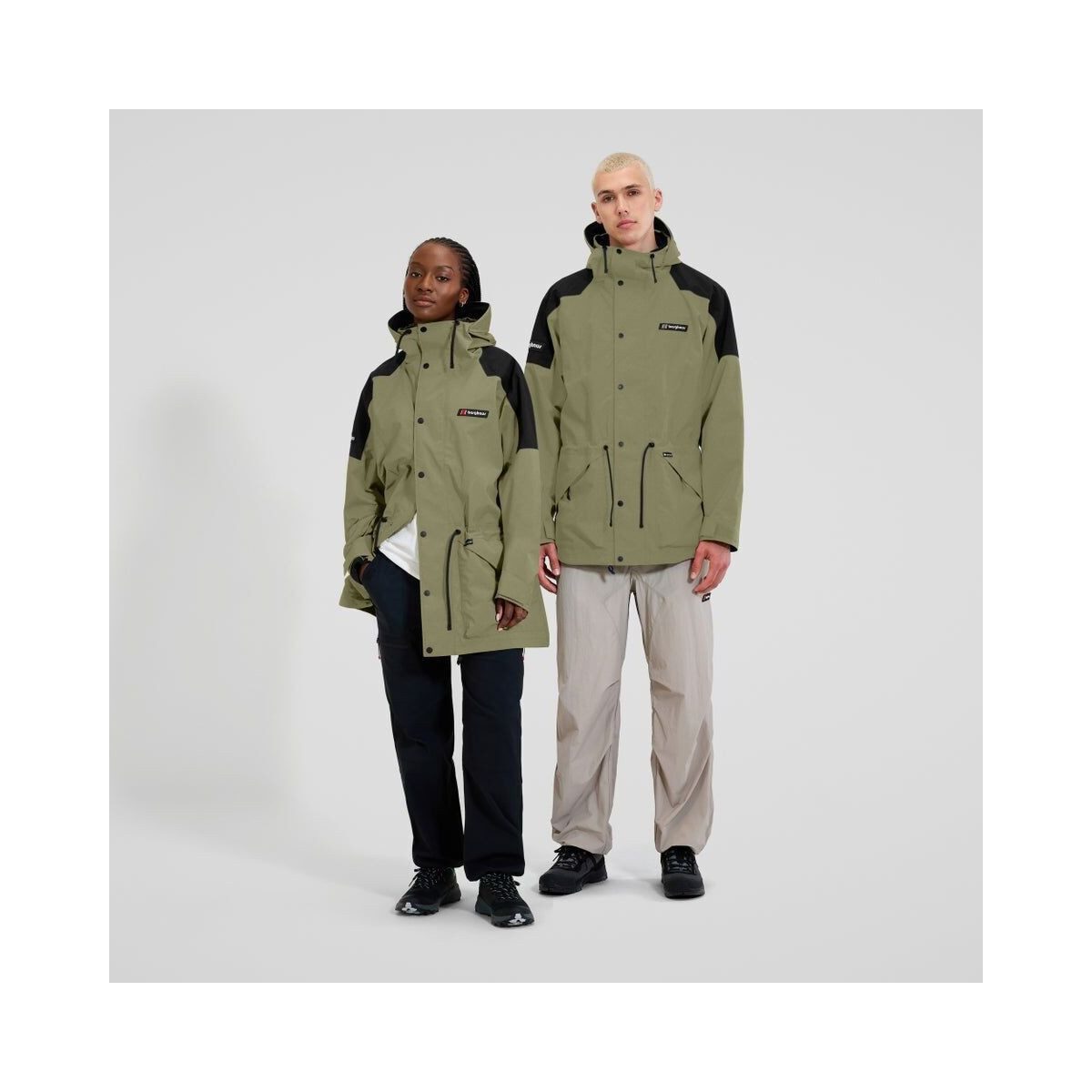 Berghaus 3-in-1-Funktionsparka Unisex Meru Mountain Gore-Tex Jacken - Grün/Schwarz Der ikonische Berghaus-Look der 90er Jahre ist in Form dieser
