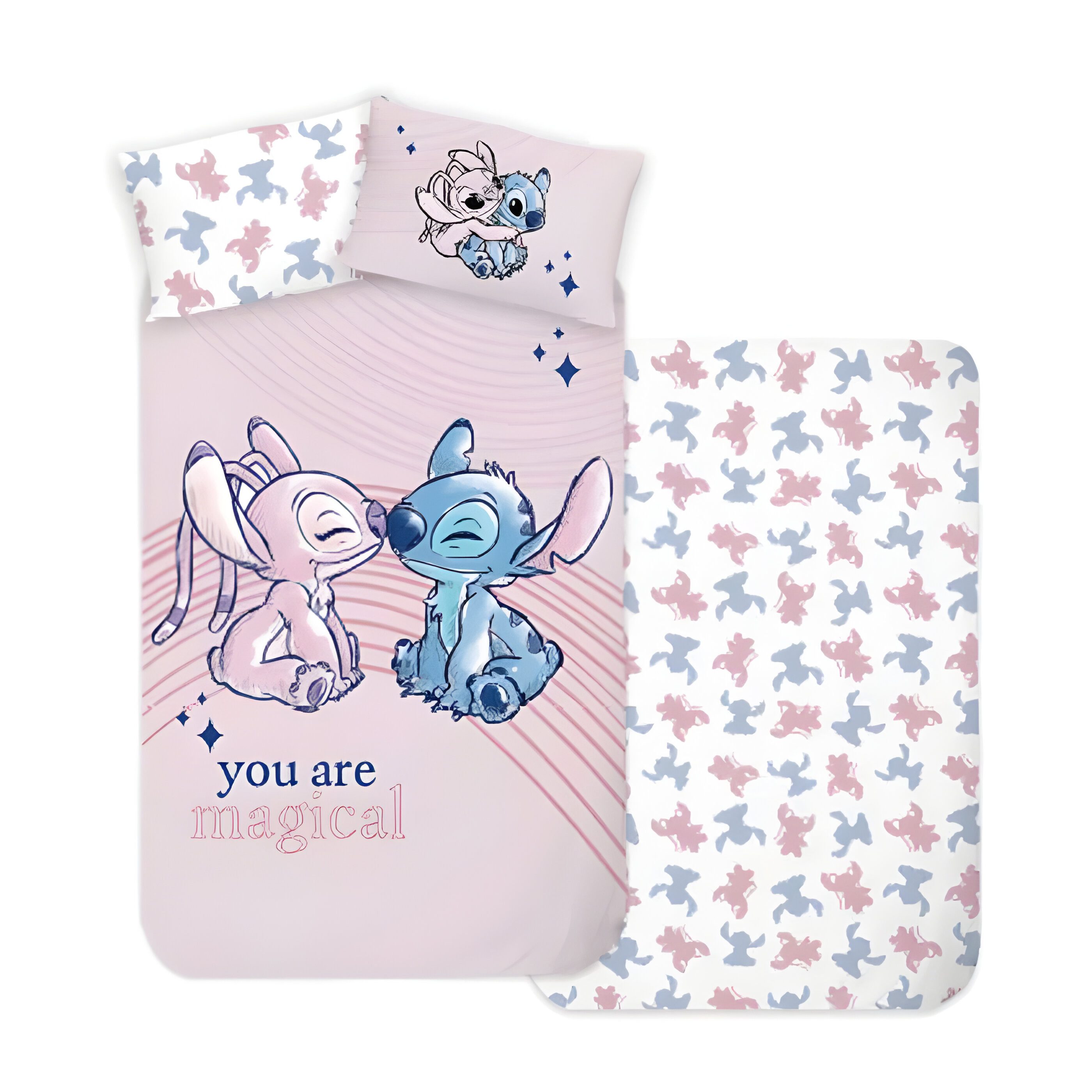 Babybettwäsche Disney Lilo und Stitch Baby Bettwäsche 2tlg Set 100x135 40x60 cm