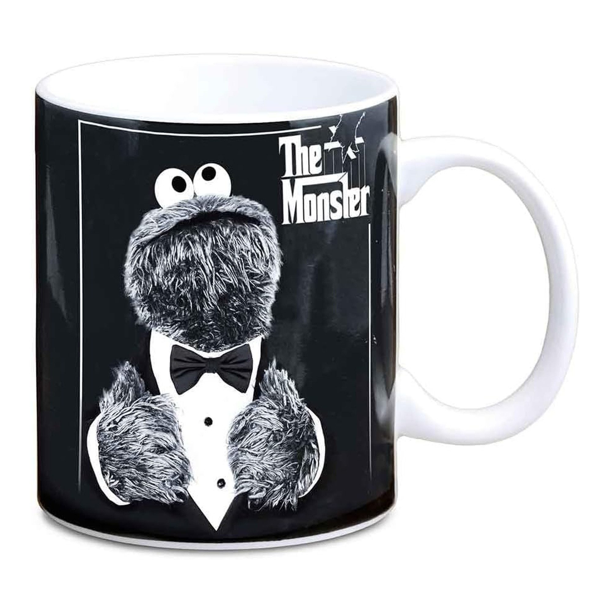 LOGOSHIRT Tasse Sesamstrasse - Krümelmonster - The Monster, 1-tlg., Krümelmonster im kultigen Mafia-Look