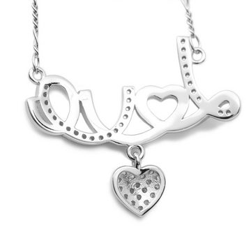 Schmuck-Elfe Collier Love mit Herzchen, 925 Sterling Silber