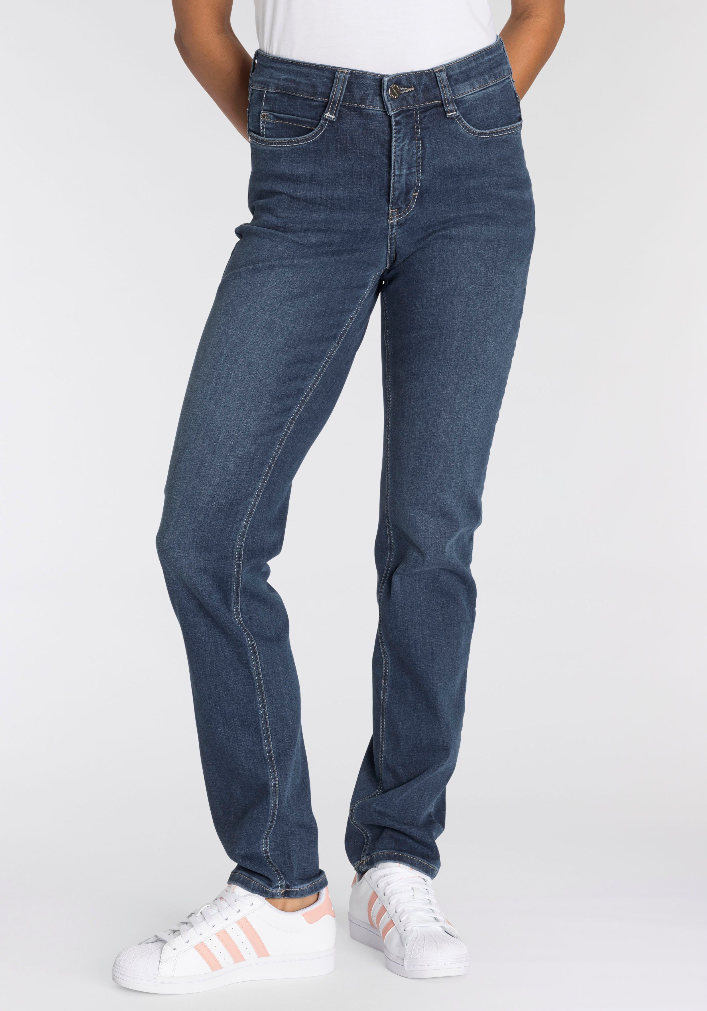 MAC Stretch-Jeans Dream wash mid Stretch Sitz blue perfekten für den mit