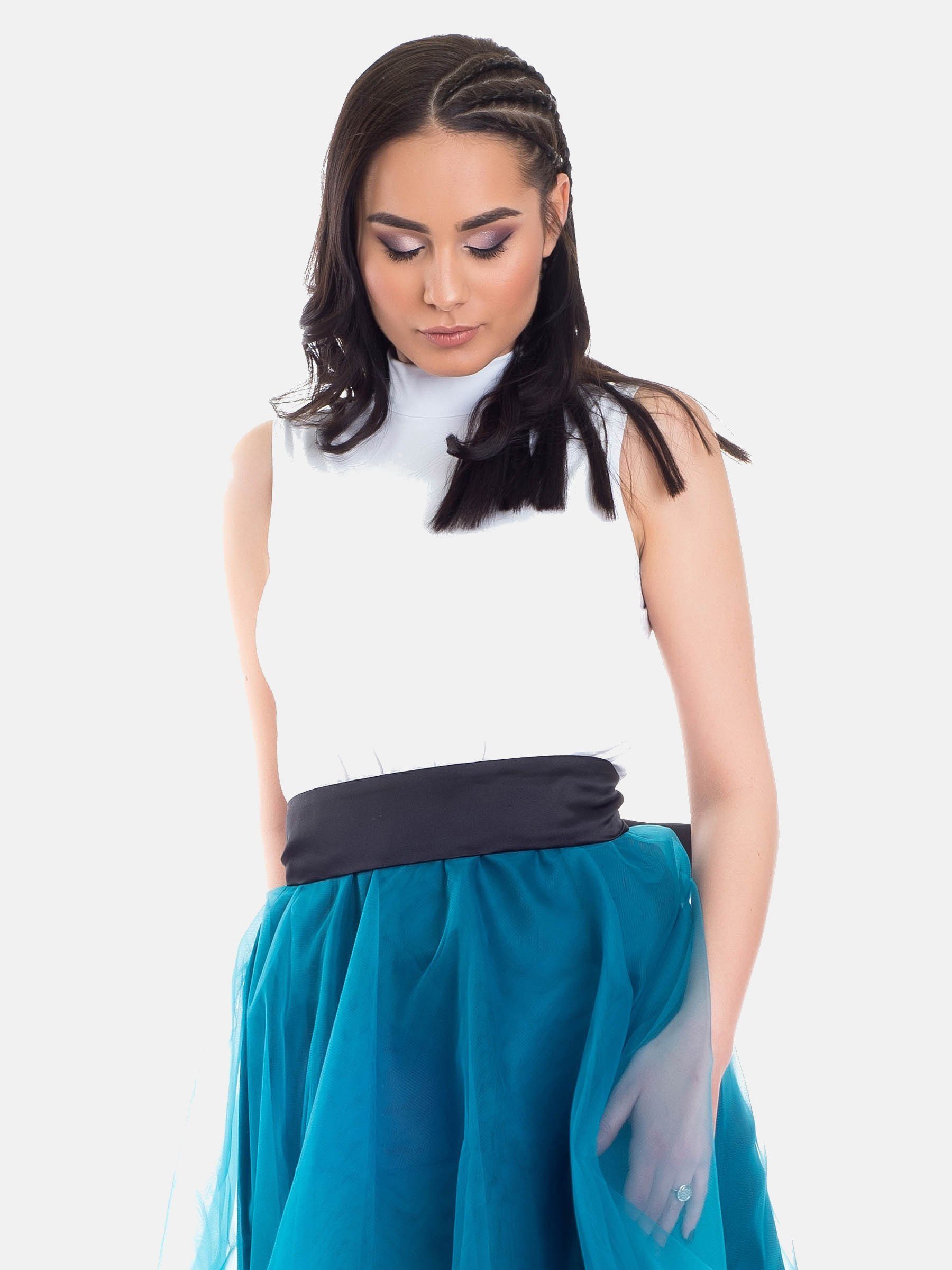 Evoni T-Shirt Basic Shirt ärmellos Halbkragen günstig online kaufen