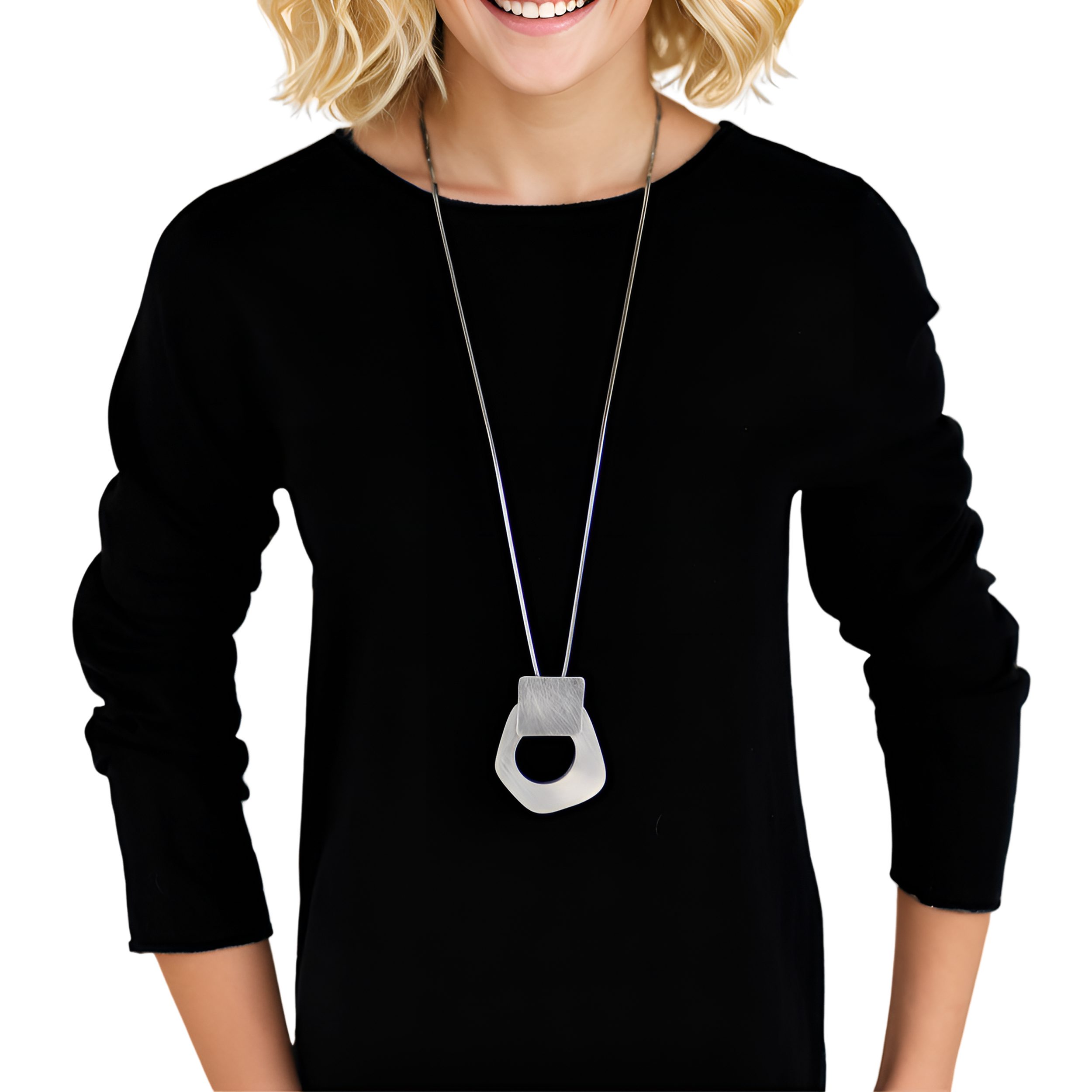 MIRROSI Lange Kette Damen Halskette mit elegantem Anhänger aus Metall ca.90 günstig online kaufen