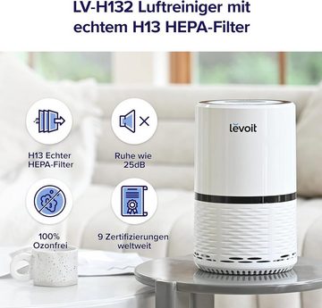 Levoit Luftreiniger, für 24 m² Räume, H132 HEPA Luftreiniger für Allergiker Luftfilter gegen 99,97% Schimmel