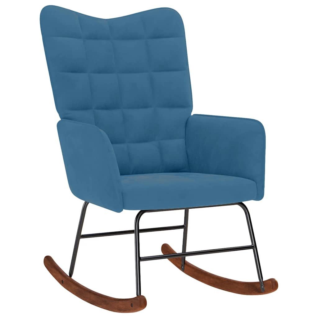 vidaXL Schaukelstuhl Schaukelstuhl Blau Samt (1 günstig online kaufen