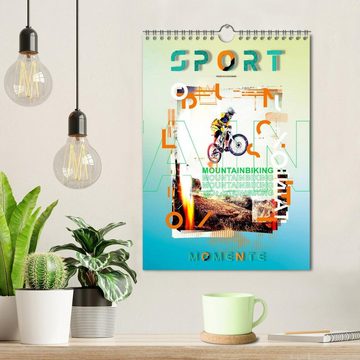CALVENDO Wandkalender Sport Momente (Wandkalender 2024 DIN A4 hoch), CALVENDO Monatskalender