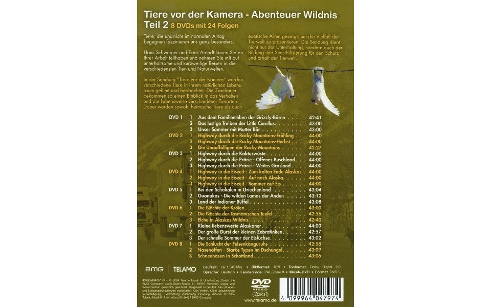 Telamo DVD Tiere vor der Kamera - Abenteuer Wildnis Teil 2