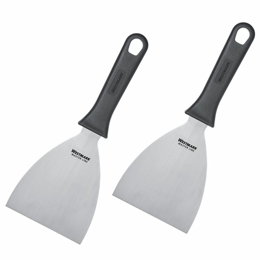 WESTMARK Spätzlepresse 2 Profi-Schaber/Grill-Spachtel, Gerade, Starr, Geschlossen, Länge: 26, Edelstahl, PP, rostfrei, spülmaschinengeeignet, BPA-frei