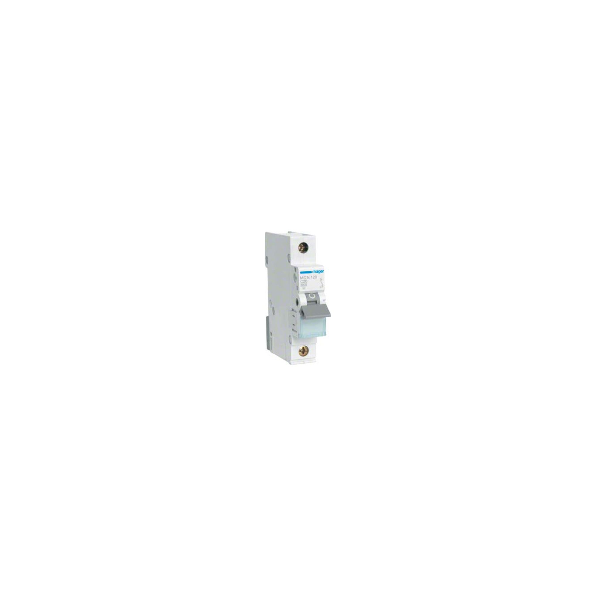 Hager Schalter Hager Leitungsschutzschalter 1pol. C-20A, 6kA MCN120