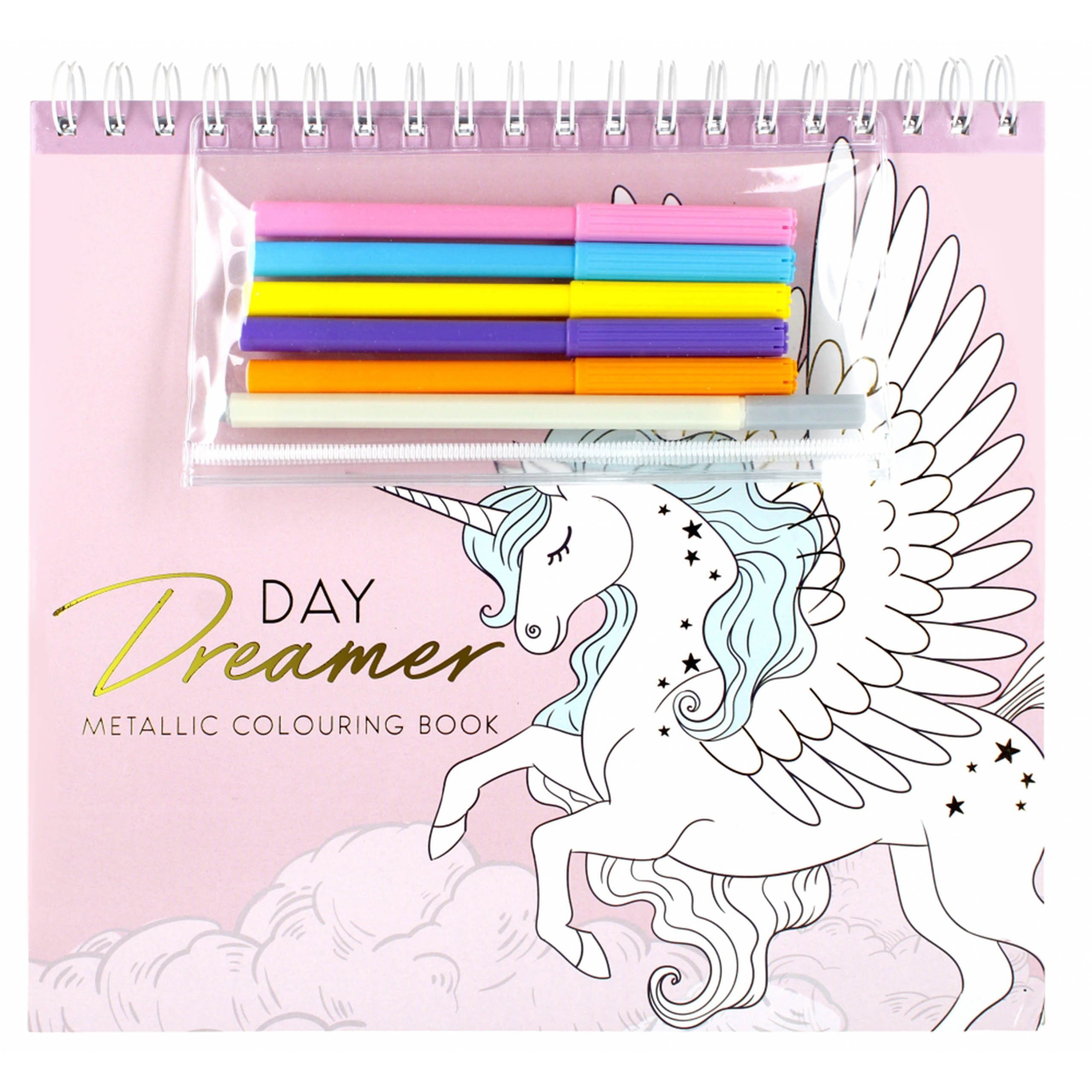 Sarcia.eu Malvorlage Day Dreamer Einhorn Kreativset Malvorlagen, Sticker, Farbstifte