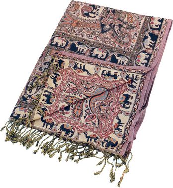 Guru-Shop Halstuch Indischer Pashmina Schal, Schultertuch, Boho..