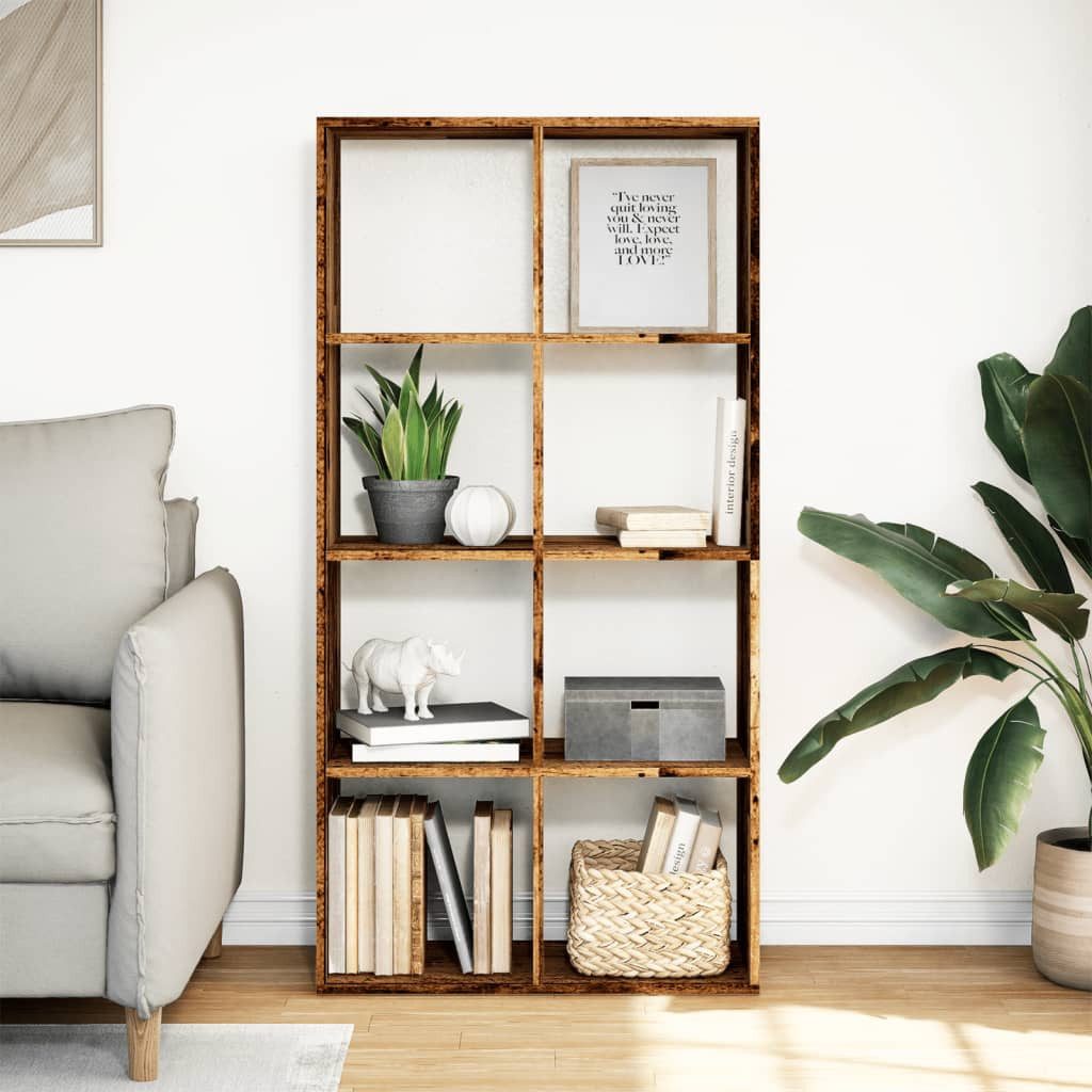 vidaXL Bücherregal Raumteiler-Bücherregal Altholz-Optik 69,5x29x137,5 cm, 1 günstig online kaufen