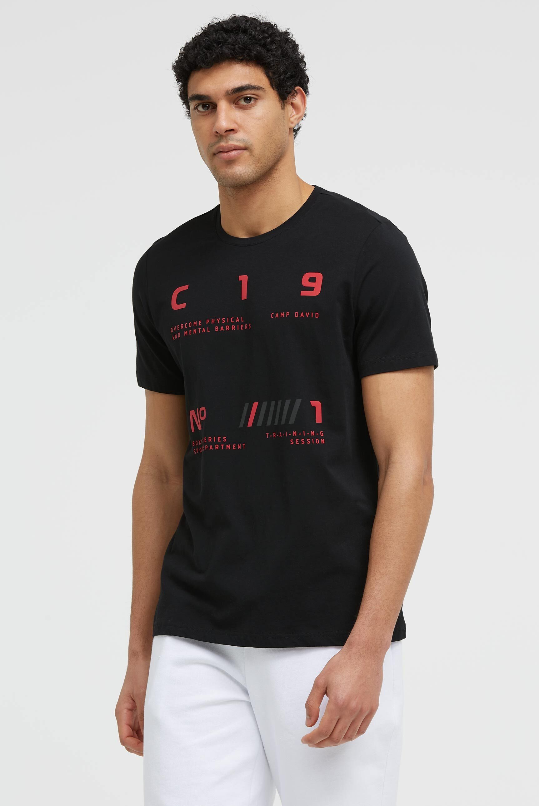 CAMP DAVID Rundhalsshirt mit reflektierenden Details