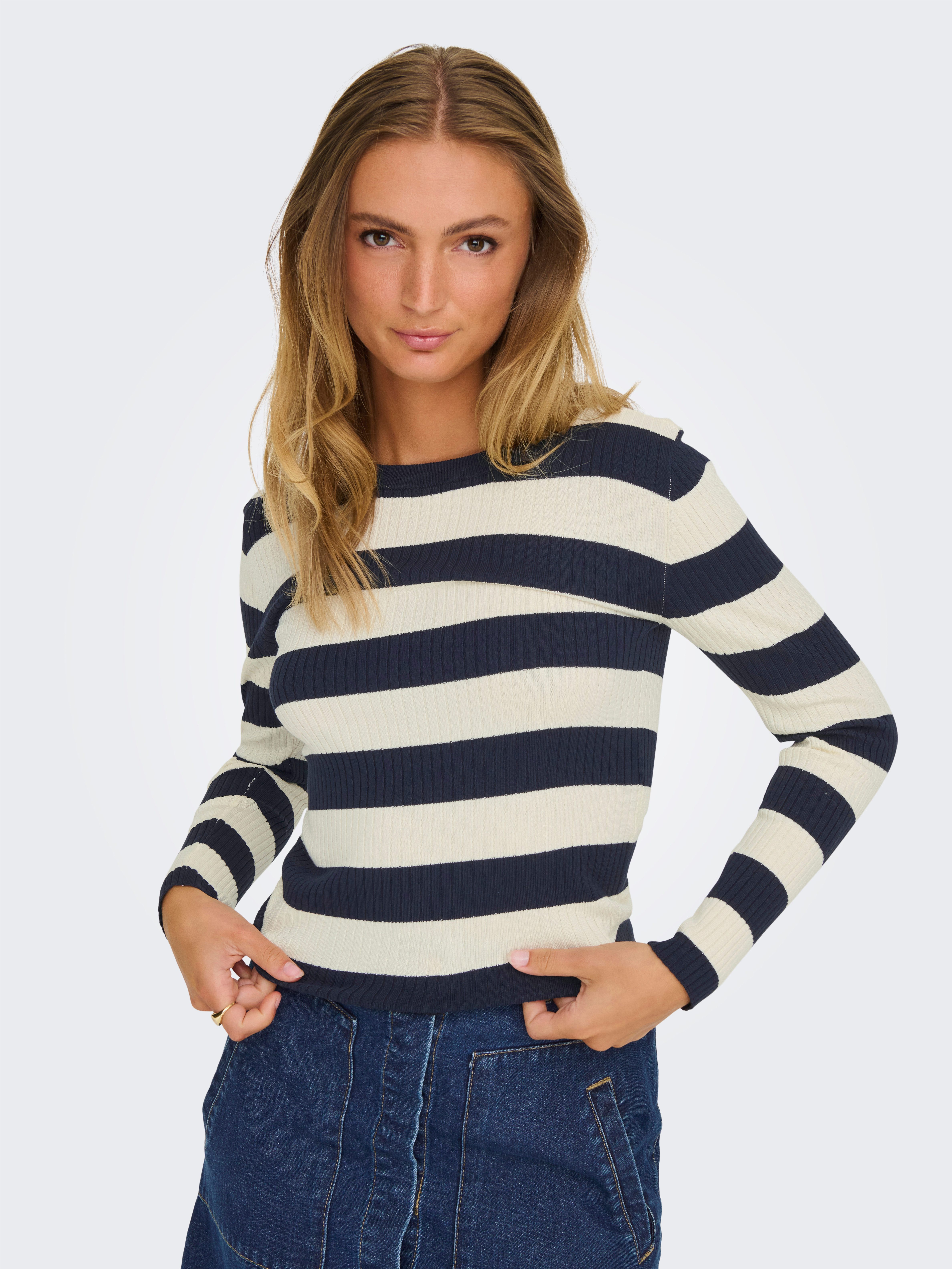 JDY Rundhalspullover JDYPLUM L/S O-NECK PULLOVER KNT NOOS günstig online kaufen