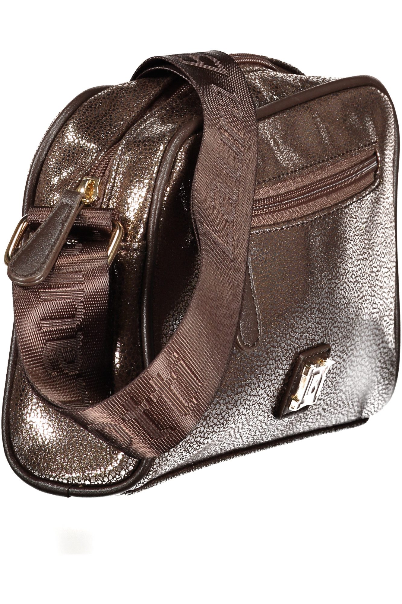 Laura Biagiotti Umhängetasche, Elegante Bronze-Damentasche mit verstellbarem Gurt & Innenfächern