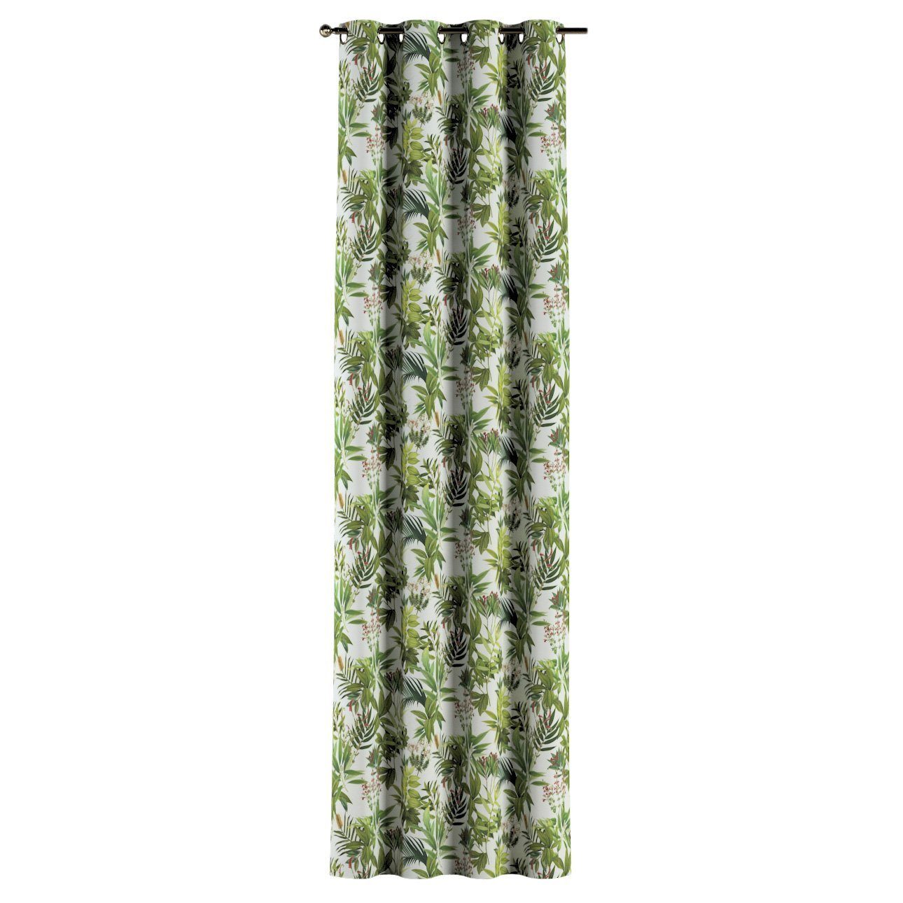 Vorhang Ösenschal 130 x 100 Dekoria grün-weiß Island, Tropical cm