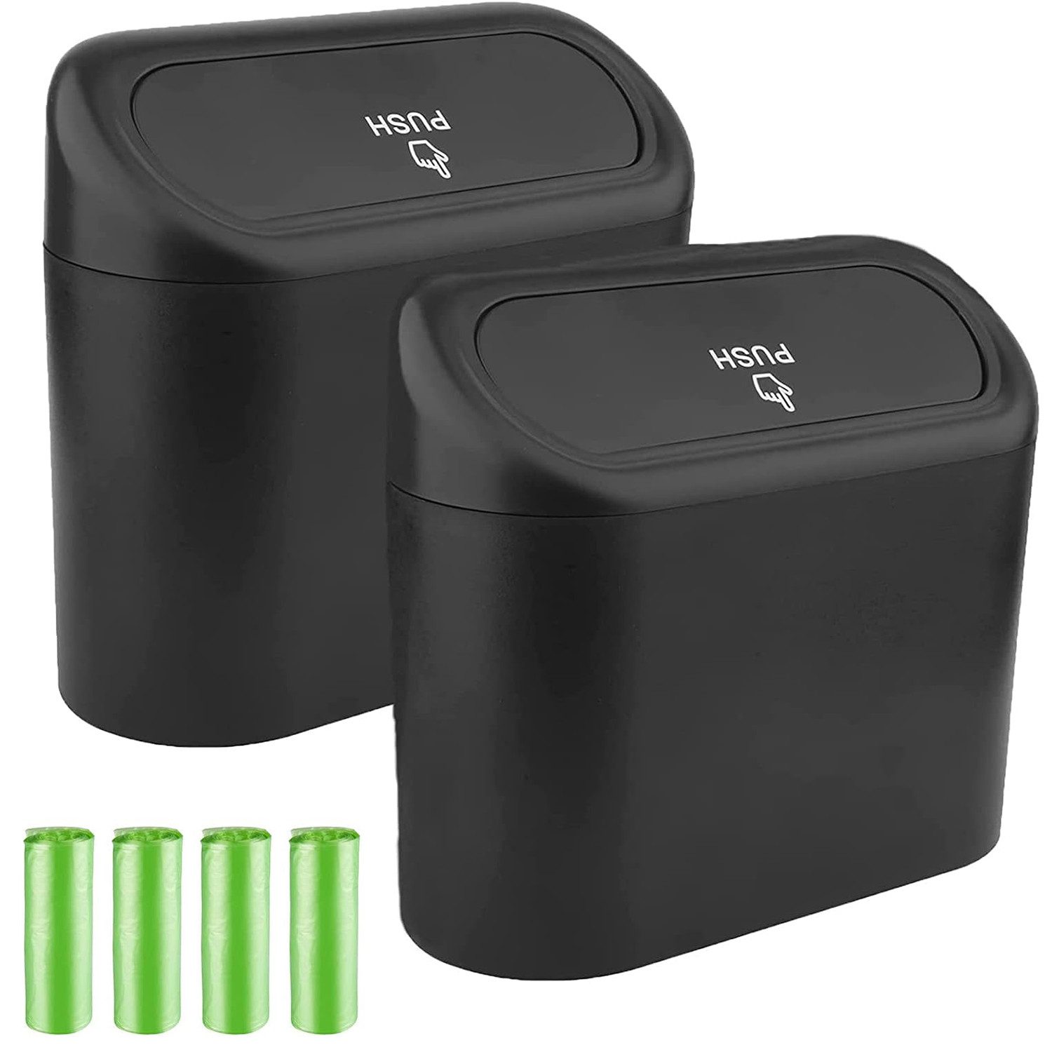 Happy Home Мусорные урны 2 Stück Auto Мусорные урны, Aufbewahrungsbox mit 80 Stück Müllsäcke