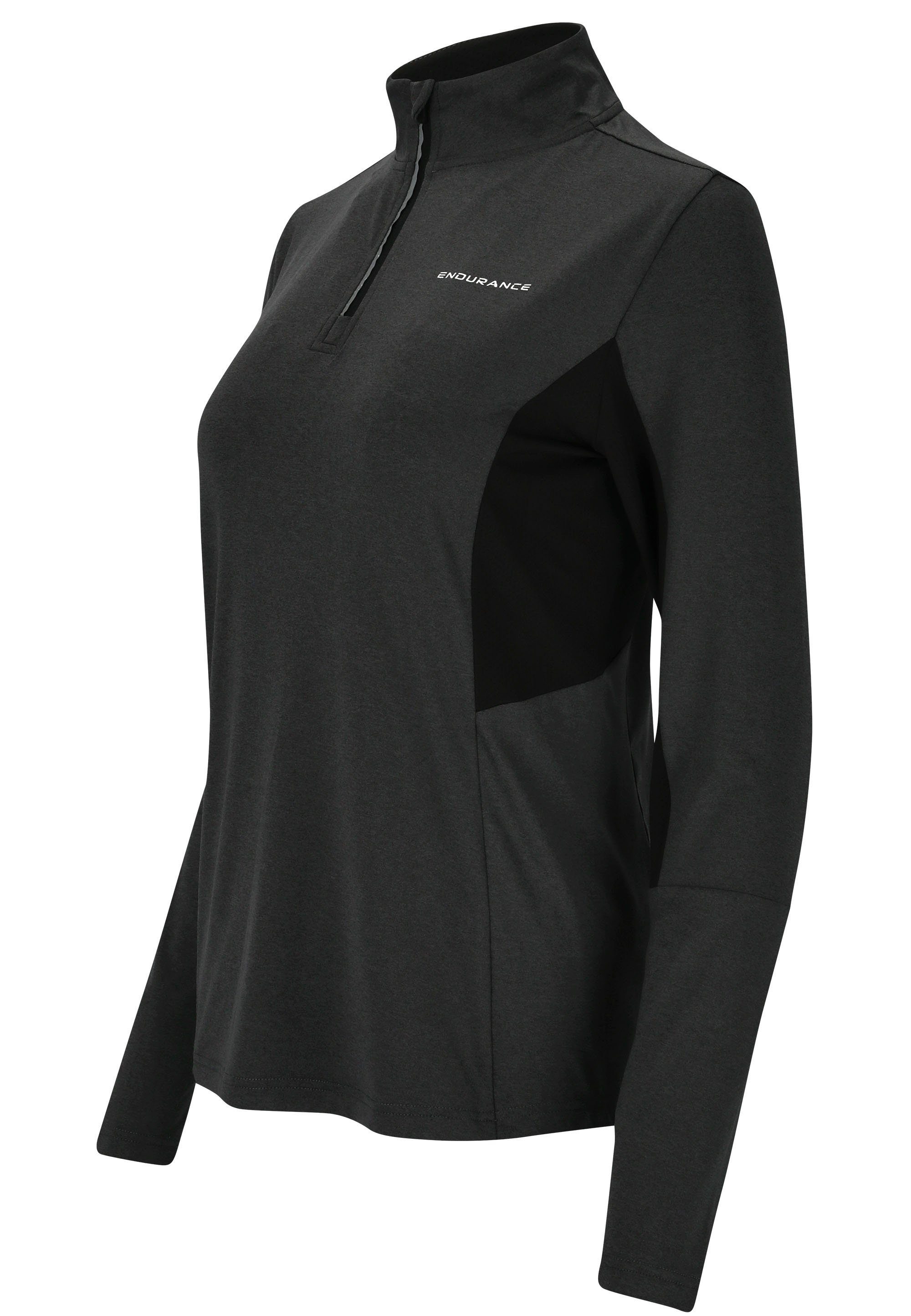 JOCEE Langarmshirt reflektierenden W mit schwarz Details ENDURANCE Midlayer (1-tlg)