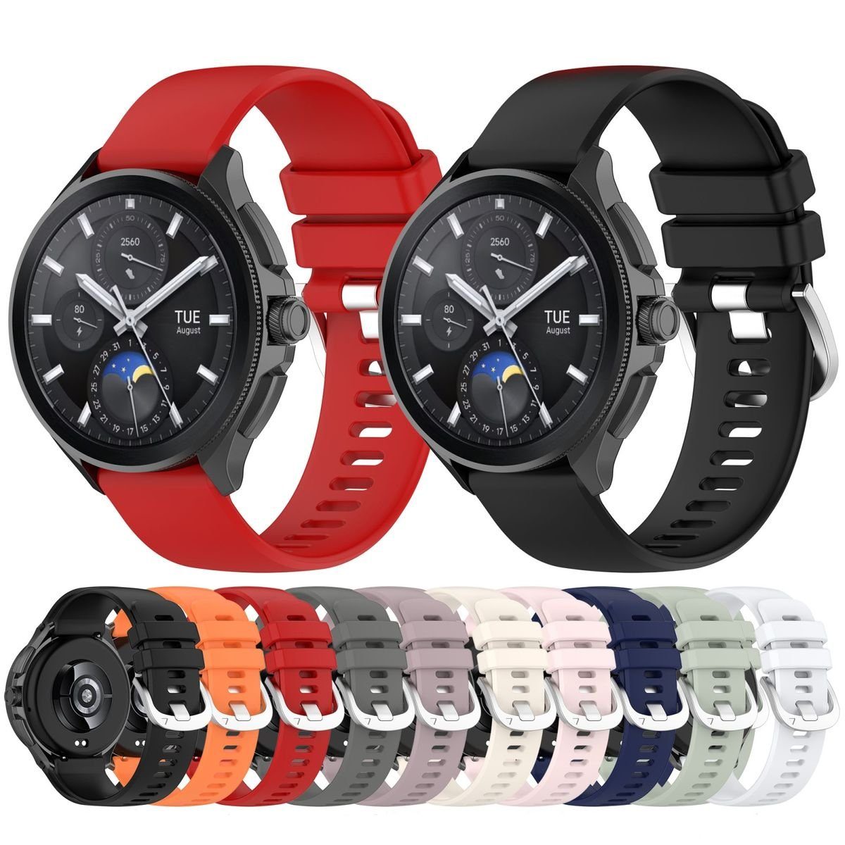 Silikon Watch Für Smartwatch-Armband Wigento S3 Xiaomi Armband Schwarz hochwertiges Ersatz