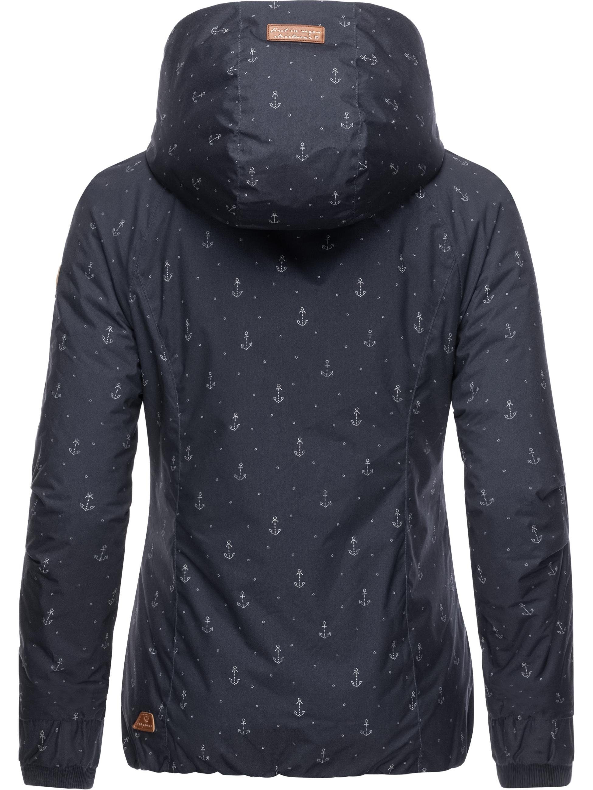 Navy21 mit maritimem Winterjacke Outdoorjacke Ragwear Warme Dizzie Winter Print Marina Intl.