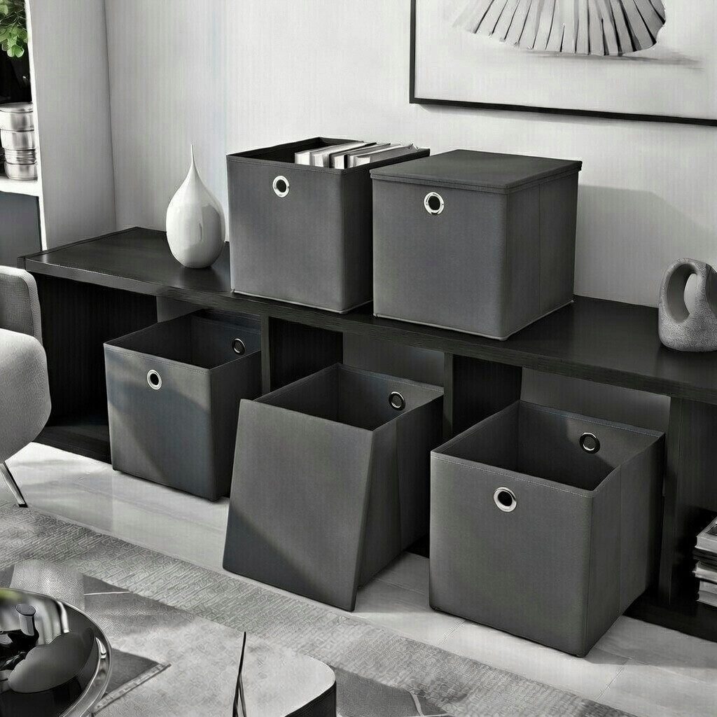 StickandShine Faltbox 4er SET 33 x 33 x 33 cm mit Deckel – perfekt für KALLAX - 19 Farben