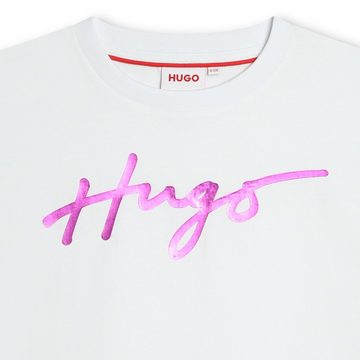 BOSS T-Shirt HUGO Girls ärmelloses T-Shirt in weiß mit Logo