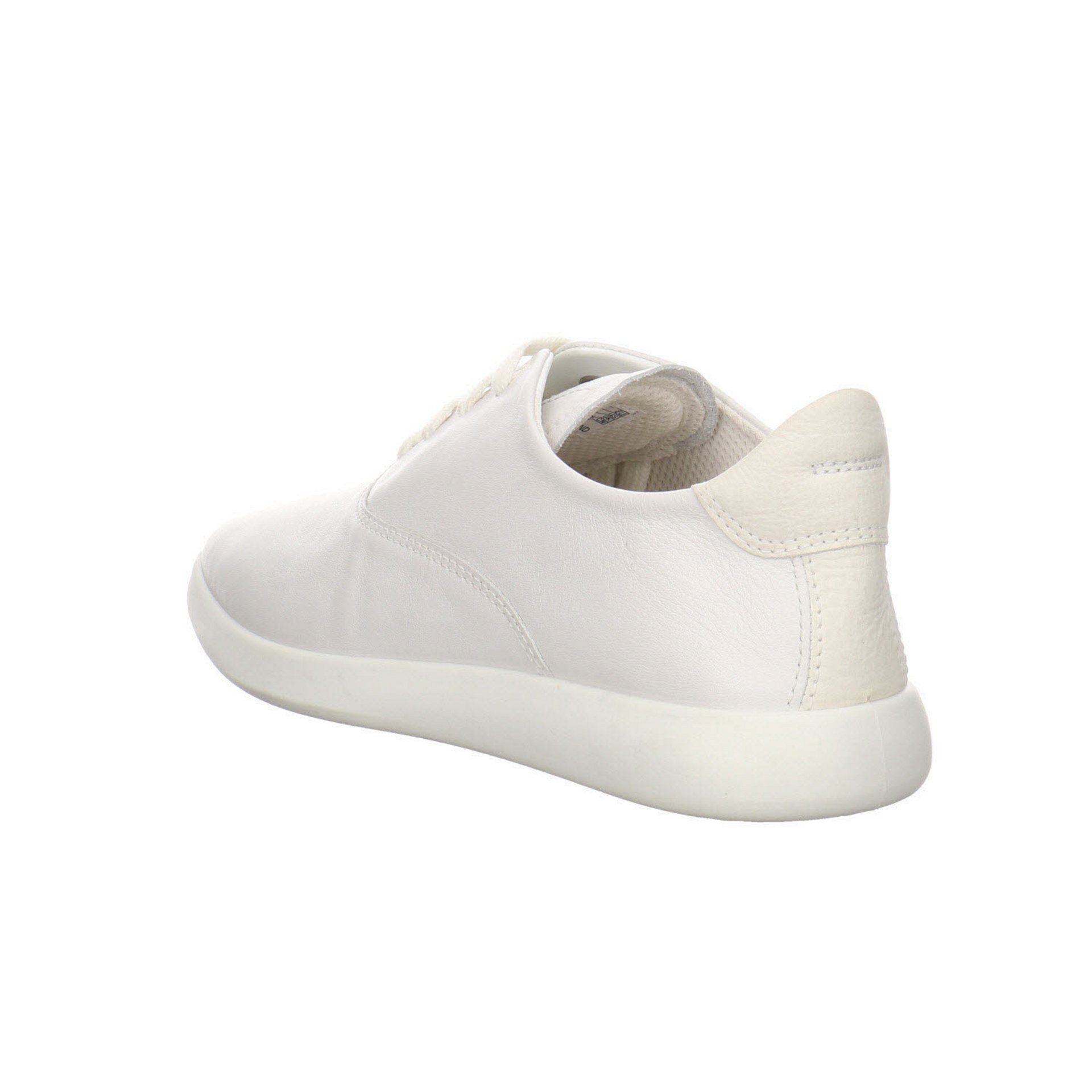 Sneaker WHITE/SHADOW Sneaker Ecco WHITE Glattleder Schnürschuh Damen Schuhe Minimalist