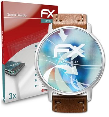 atFoliX Schutzfolie Displayschutzfolie für Withings Activite, (3 Folien), Ultraklar und flexibel