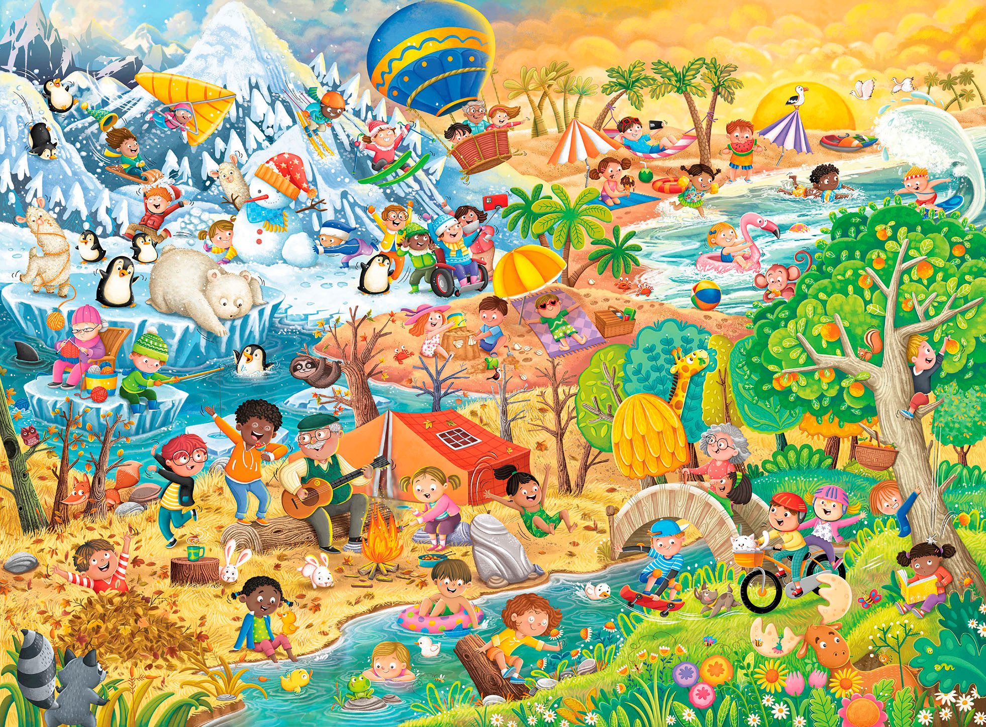 Ravensburger Puzzle Die 4 Jahreszeiten, 100 Puzzleteile, Made in Germany günstig online kaufen