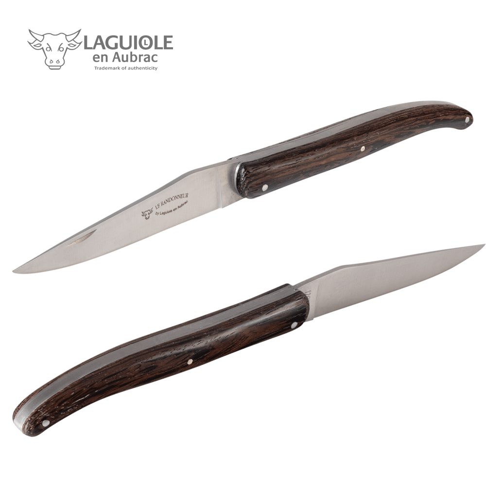 Laguiole en Aubrac Taschenmesser "Le Randonneur" Wenge, original mit Zertifikat, Handarbeit, 10 cm Klinge, aus Frankreich