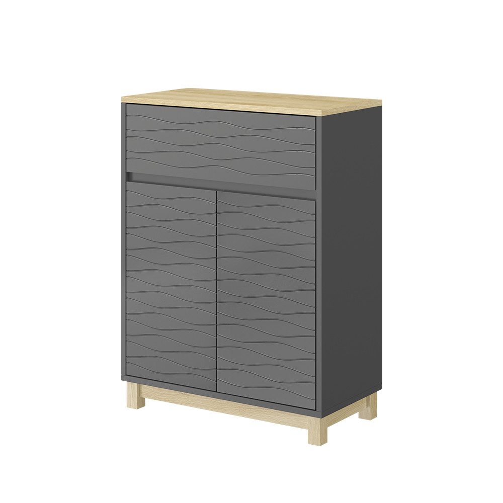 Vicco Midischrank Livia Anthrazit 60 x 80 cm mit Schublade günstig online kaufen