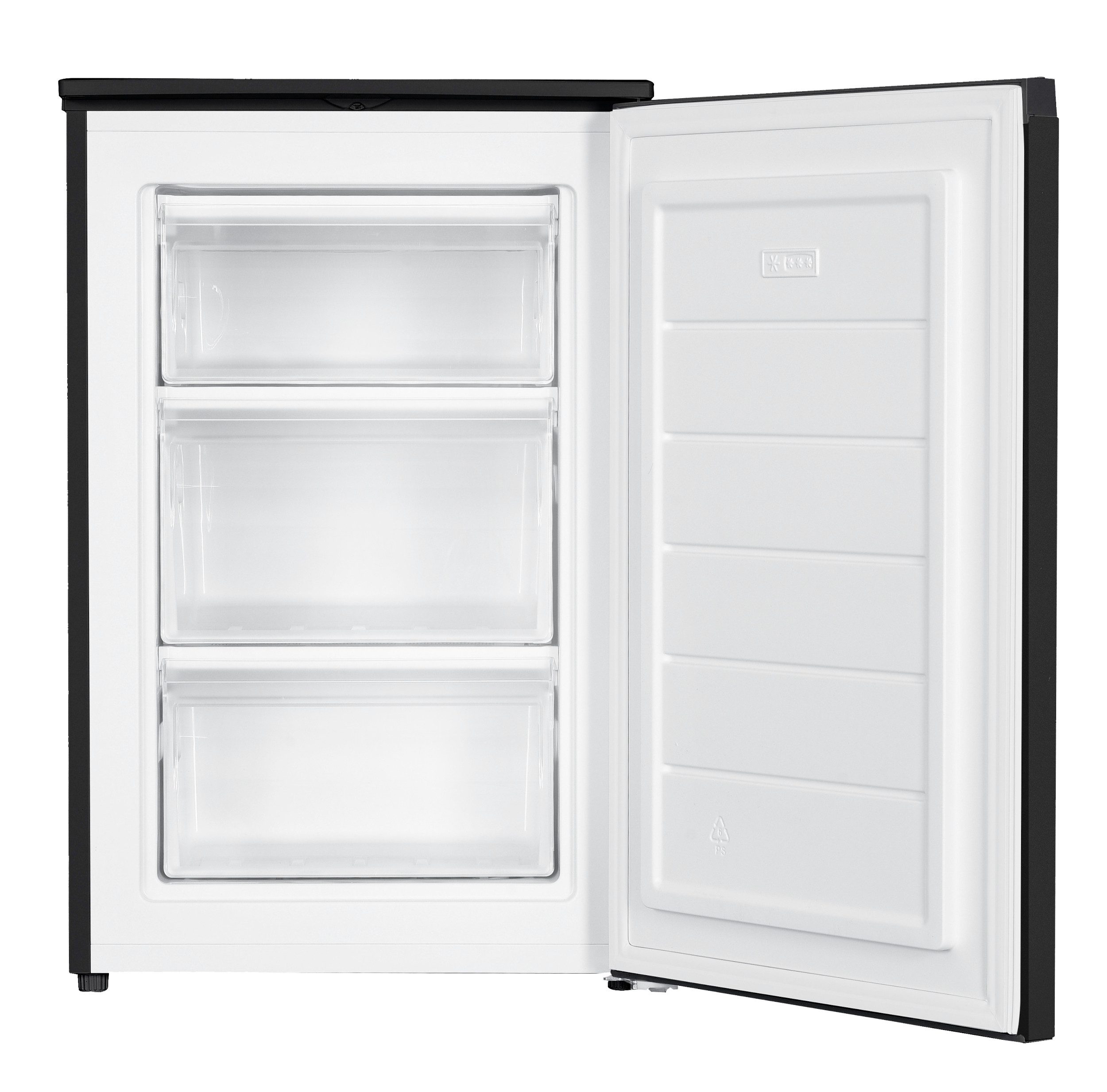 SCHOEPF Gefrierschrank GS87SBSW, 85 cm hoch, 55 cm breit, 4-Sterne Gefrierfach, 87L Nutzinhalt, Energieklasse B