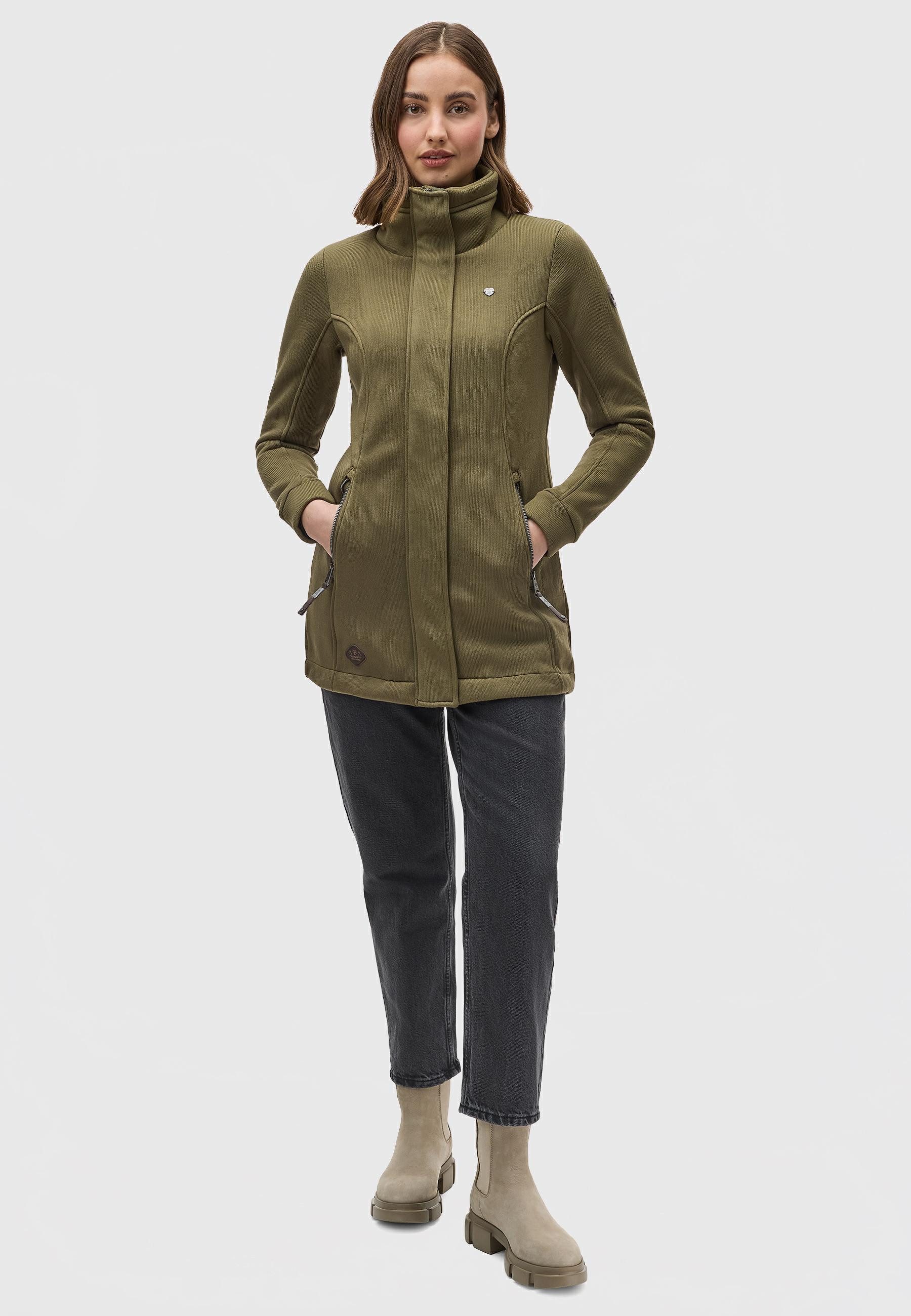 Ragwear Kapuzensweatjacke Letti Bonded Sportliche Kapuzenjacke in Feinstrick-Optik – Bild 5 von 5