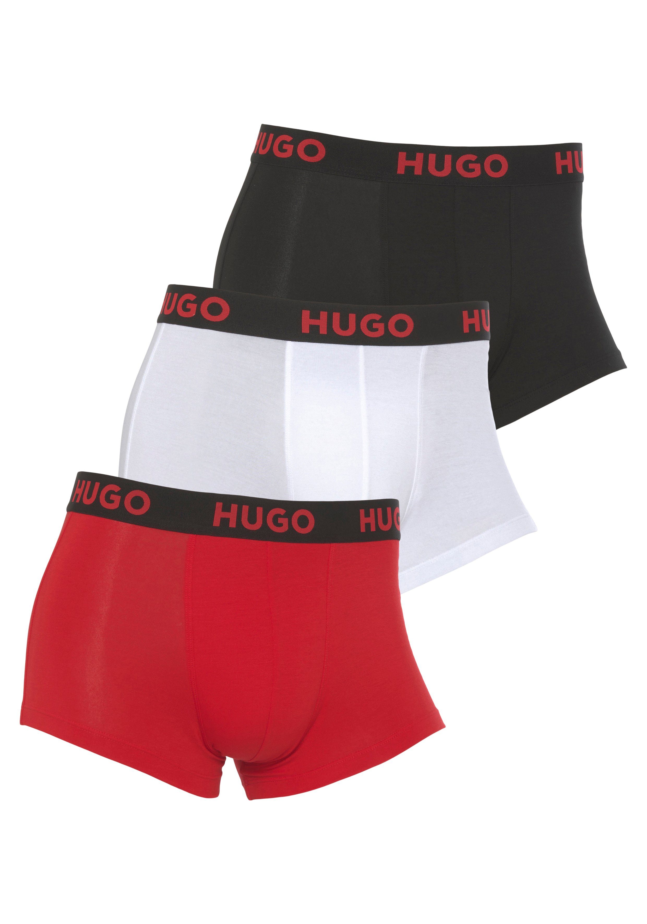HUGO Trunk TRUNK TRIPLET NEBULA (Packung) mit elastischem Logobund Black002 | Boxer anliegend