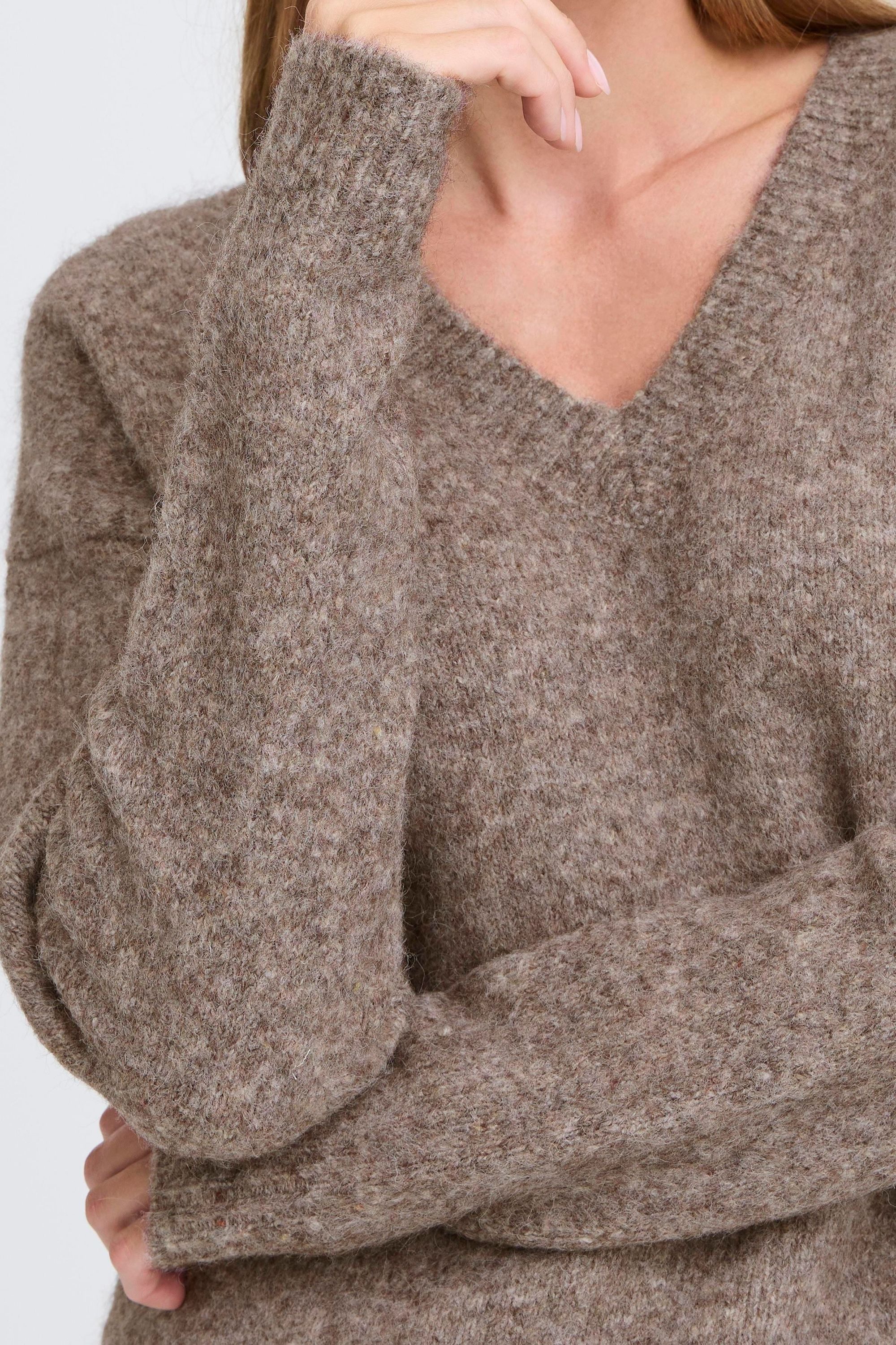 OXMO V-Ausschnitt-Pullover OXISelma Kuscheliger Pullover