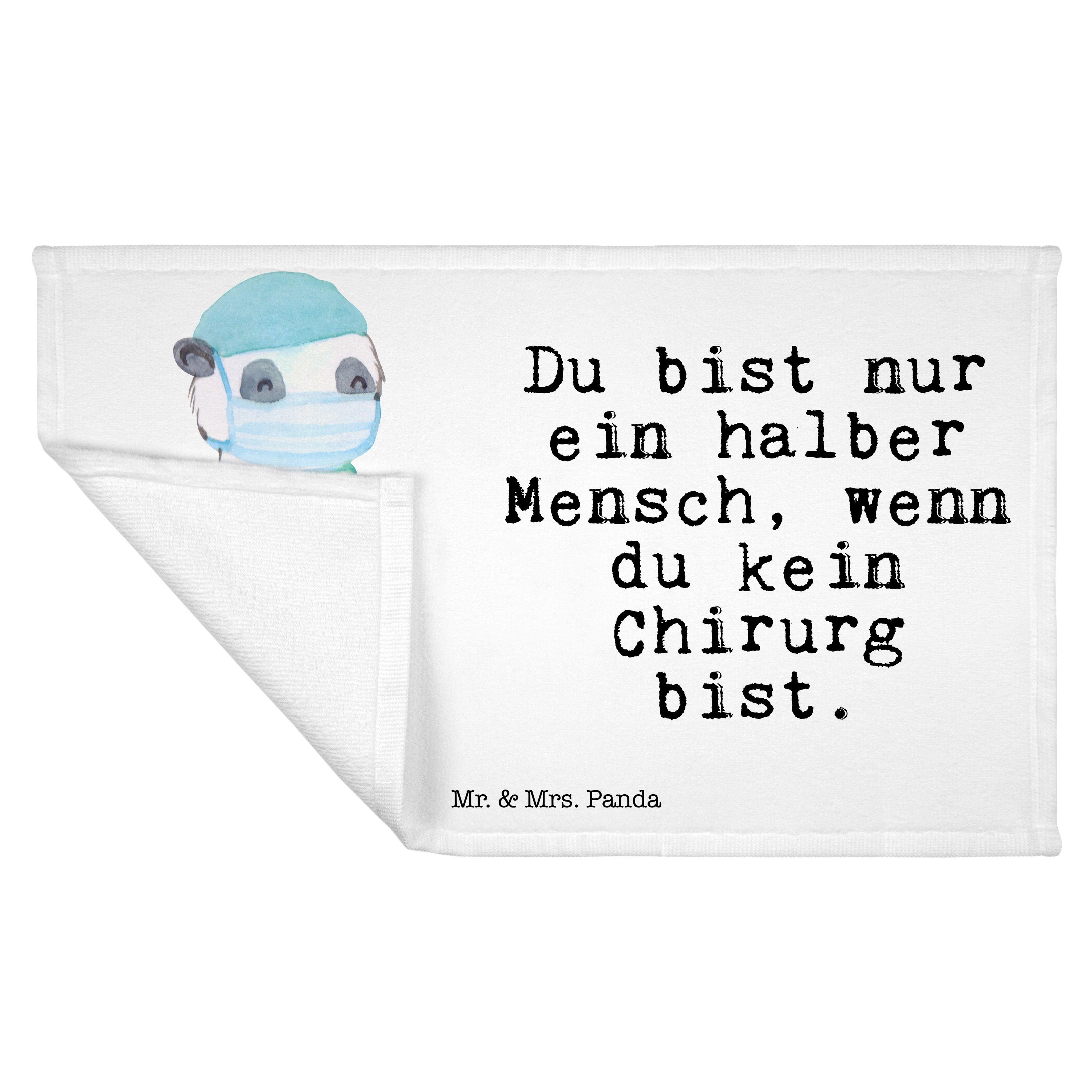 Mr. & Mrs. Mediziner, - Herz Chirurg mit Handtuch - Panda Frottier, Weiß Geschenk, Notfallchiru, (1-St)