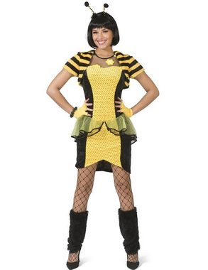 Funny Fashion Kostüm Bienen Kostüm 'Bienenkönigin' für Damen - Gelb, M