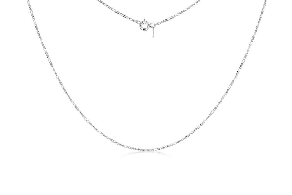32cm-37cm von 1,4mm 925 Silber, wählbar Silberkette Figarokette Silberkettenstore - Länge