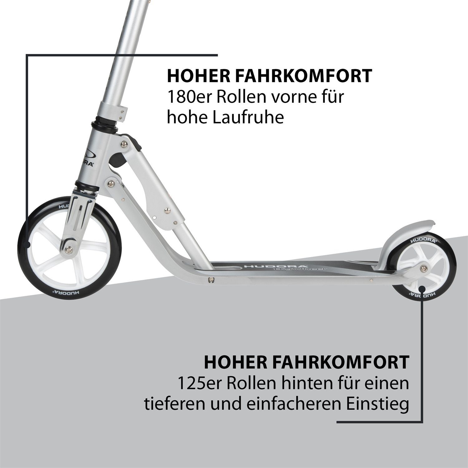 Hudora Scooter 14211 Little BigWheel, silber