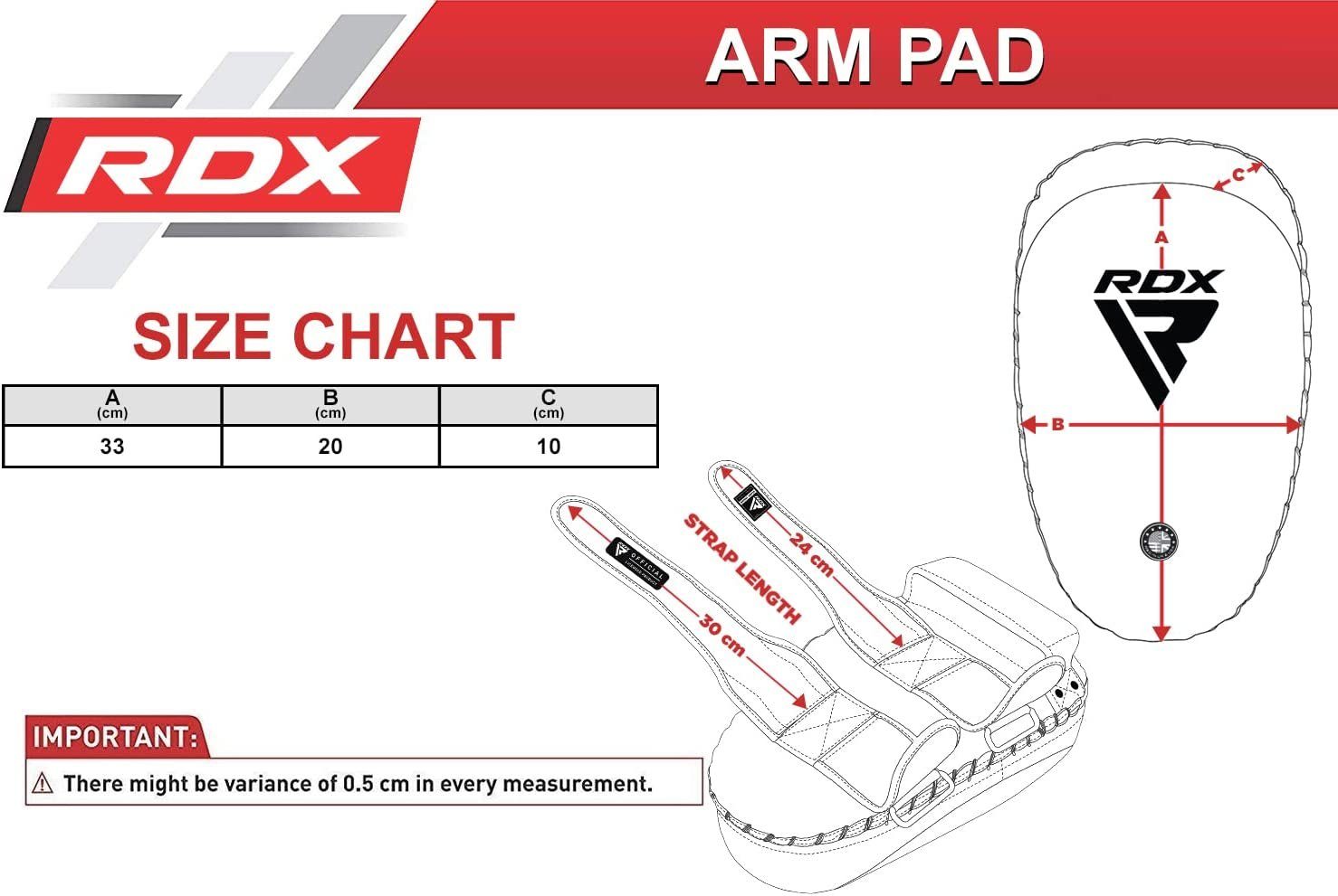RDX Sports Schlagpolster RDX Martial Arts Punching Pad Kickboxen Boxen Pads Large Kick Schild