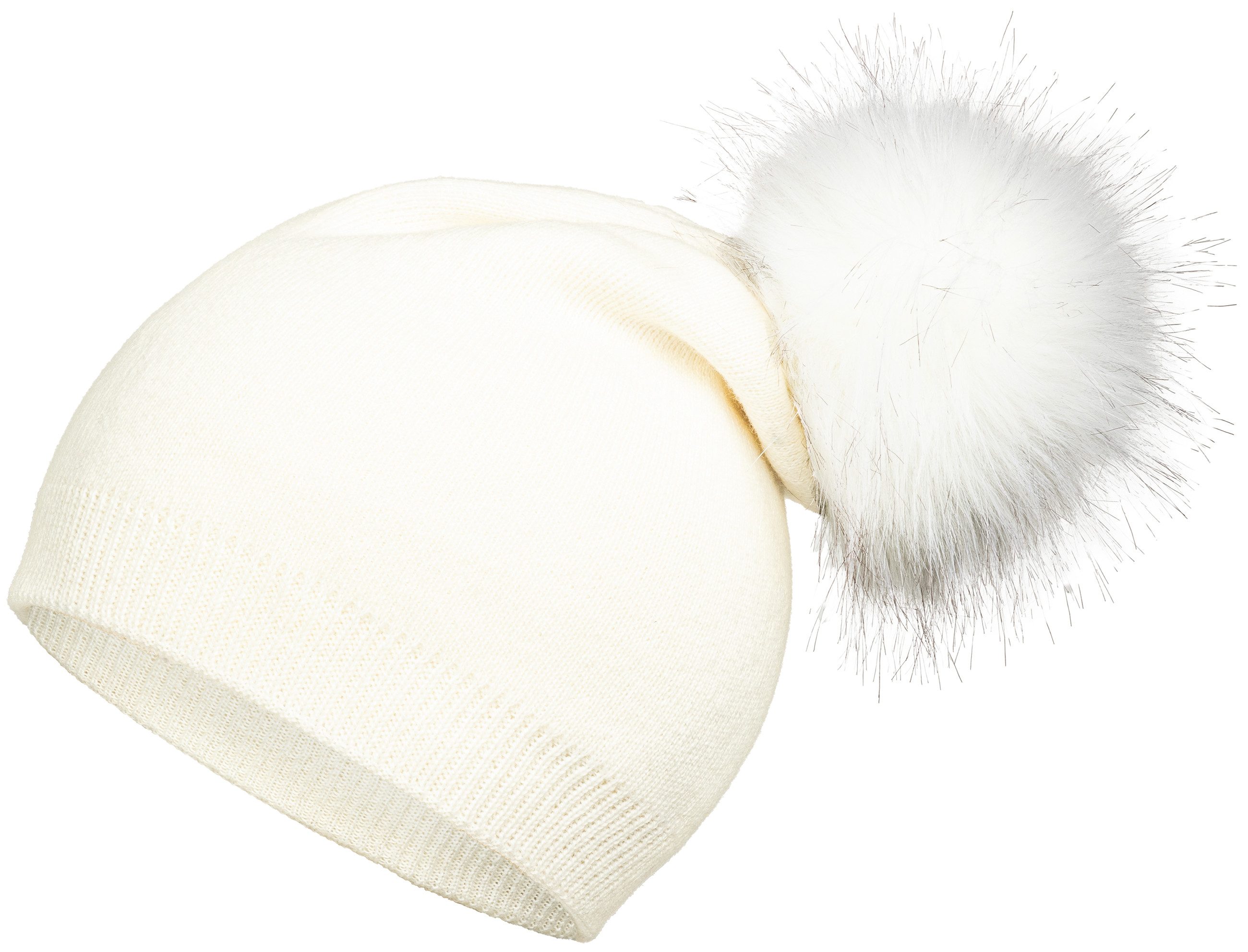 Caspar Bommelmütze MU225 warme, feine Damen Beanie Bommelmütze Doppellagige günstig online kaufen