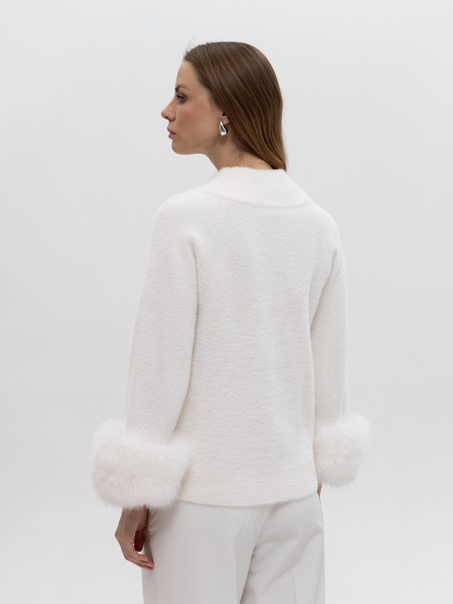 Passioni Fellimitatjacke Kurzjacke mit Felldetails – Bild 4 von 4